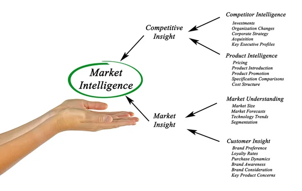 Diagrama de Inteligencia de Mercado —  Fotos de Stock